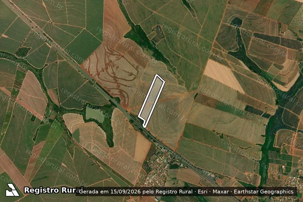 Imagem de satélite de FAZENDA SANTA MARIA XXIV - Parcela 1 em Santa Adélia - SP