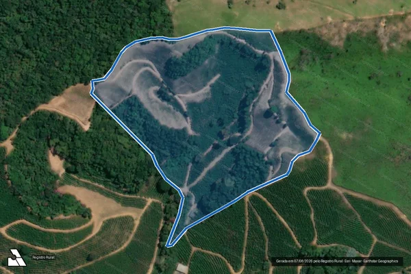 Imagem de satélite de Sítio Campos - Parte 1 em Ubaporanga - MG