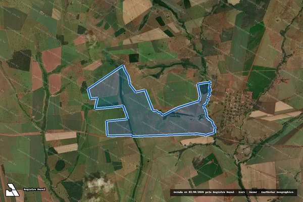 Imagem de satélite de Fazenda Bom Sucesso e Monte Alto, lugar denominado ?Cravinha, Córrego Cravinha, Córrego Cateto e Córrego Fundo?  - Parte 1 em Iturama - MG