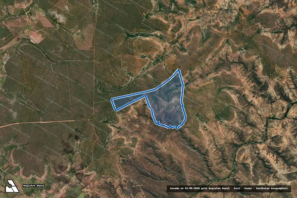 Imagem de satélite de FAZENDA TABOCAS em Campo Azul - MG