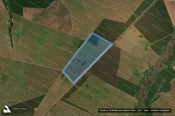 Imagem de satélite de Fazenda São Jorge - Fazenda Nossa Senhora Aparecida em Inocência - MS