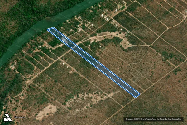 Imagem de satélite de Rancho Nega Dora - Parte 1 em Araguaiana - MT