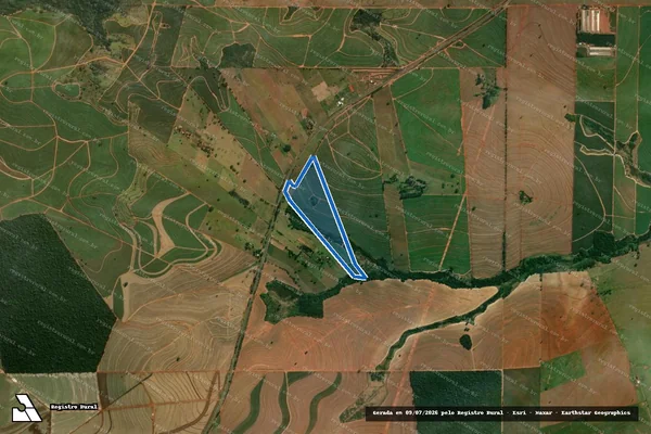 Imagem de satélite de Agropecuária Laffranchi Ltda - Santo Inácio - Matrícula 2409 - Parte 3 em Santo Inácio - PR