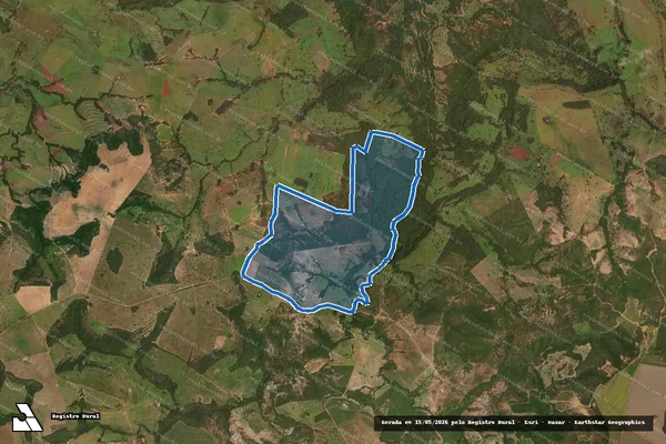 Imagem de satélite de PROJETO DE ASSENTAMENTO DOIS SALTOS - Gleba 01 em Santa Rita do Araguaia - GO