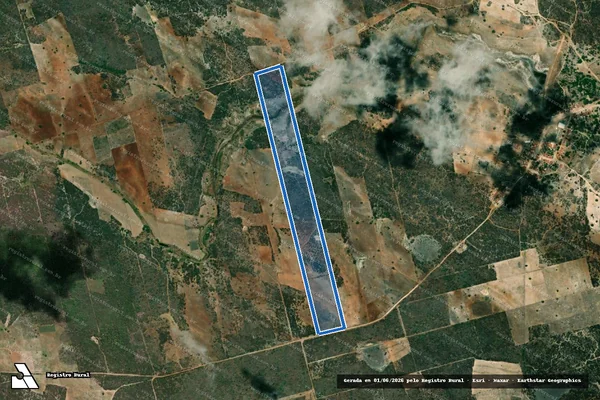 Imagem de satélite de PROJETO DE ASSENTAMENTO TRÊS CORAÇÕES - LOTE 103 - Parte 1 em Serra Caiada - RN