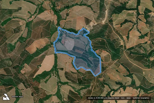 Imagem de satélite de FAZENDA CAXAMBU em Carmo da Cachoeira - MG