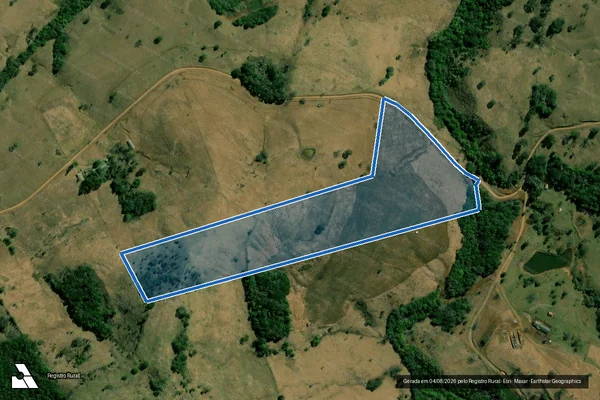 Imagem de satélite de Imóvel Rural, Fazenda Kava. - Matrícula 36.871 em Nova Laranjeiras - PR