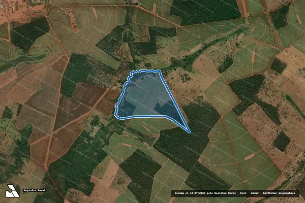 Imagem de satélite de Estância Três Irmãos - Parte 1 em Ituiutaba - MG