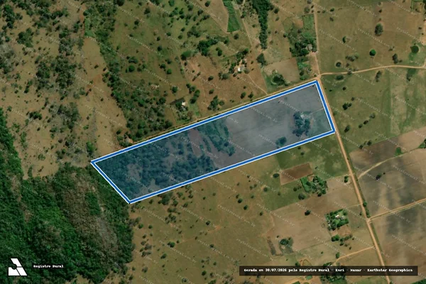 Imagem de satélite de Projeto de Assentamento Campina - Lote 07 em Bodoquena - MS