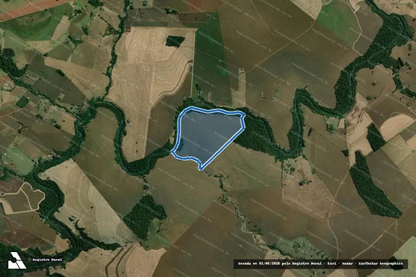 Imagem de satélite de Sítio Entre Rios - Parcela 1 em Santa Cruz do Rio Pardo - SP