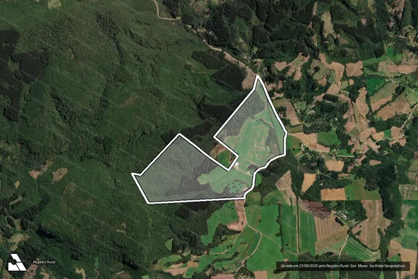 Imagem de satélite de FAZENDA SANTO ANTÔNIO / GLEBA 01 - FAZENDA SANTO ANTÔNIO / GLEBA 01 em Irineópolis - SC