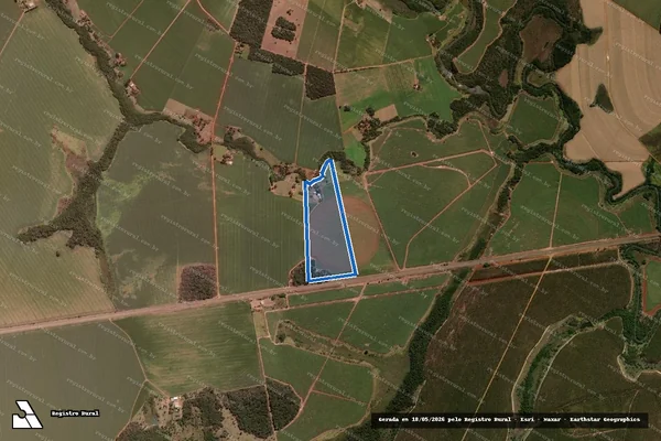 Imagem de satélite de Fazenda Paraíso, Projeto de Assentamento Iris Rezende Machado, designado por lote 09, denominado Sítio Novo - Parte 1 em Jataí - GO