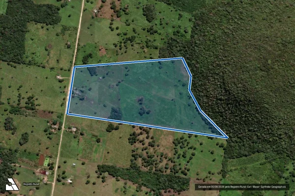 Imagem de satélite de Projeto de Assentamento Tamarineiro II ? Norte - Lote 20 em Corumbá - MS