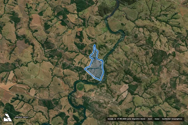 Imagem de satélite de Fazenda São Domingos, lugar denominado Fazenda Bacury em Catalão - GO