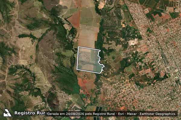 Imagem de satélite de FAZENDA BRASÍLIA - SÃO PAULO - PILLARES II - Matrícula 37.565 em Planaltina - GO