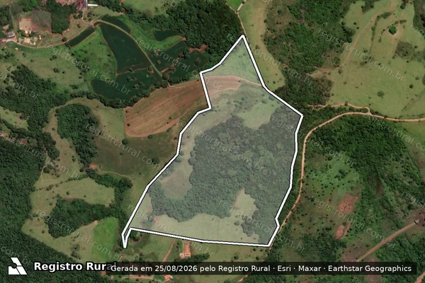 Imagem de satélite de Sítio Pombal - Parte 1 em Ritápolis - MG
