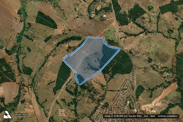 Imagem de satélite de FAZENDA NOSSA SENHORA DE FÁTIMA - Parte 1 em Pires do Rio - GO