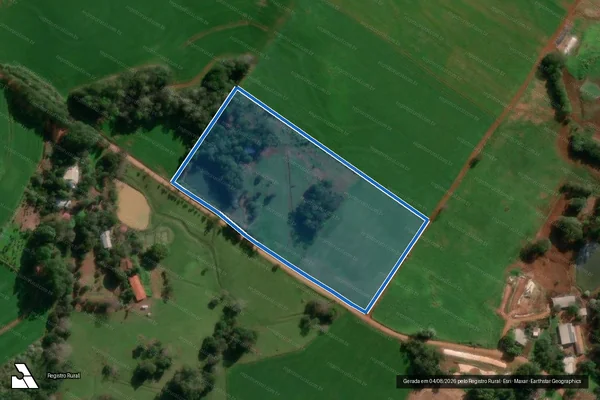 Imagem de satélite de FRAÇÃO DO LOTE RURAL Nº 51 - Parte 1 em Santo Cristo - RS