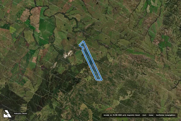 Imagem de satélite de CABANHA CERRO VERDE em São Gabriel - RS