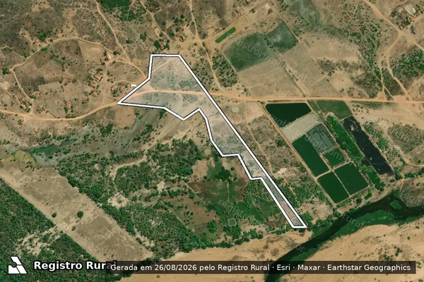 Imagem de satélite de SÍTIO LIMOEIRO VERDE ? LOTE 2248 - Parte 1 em Tabuleiro do Norte - CE