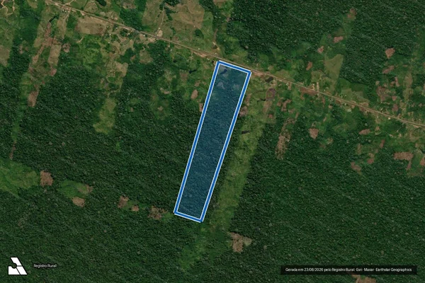 Imagem de satélite de P.A. TAQUARI - Lote 19 - Parte 1 em Tarauacá - AC