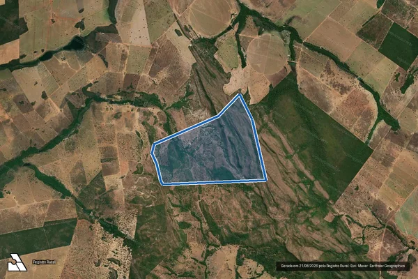 Imagem de satélite de FAZENDA ENTRE SERRAS - Mat. 4700 em Mozarlândia - GO