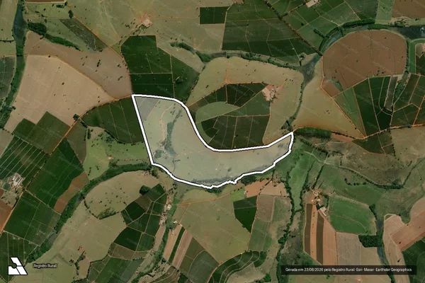 Imagem de satélite de Fazenda Mutuca, lugar denominado Mico - Parte 2 em Piumhi - MG
