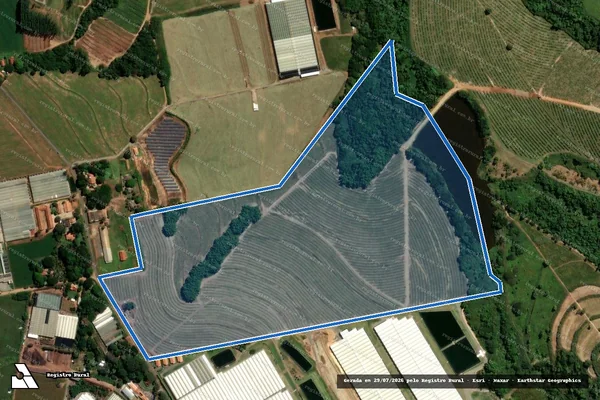 Imagem de satélite de Lote 34-A, Desmembrado do Lote 34 da Seção K da Fazenda Ribeirão - Lote 34-A em Holambra - SP