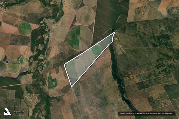 Imagem de satélite de Fazenda Cachoeira da Ponte, lugar denominado Veredão - Parte 1 em João Pinheiro - MG