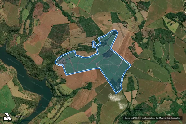 Imagem de satélite de Fazenda Lagoa Dourada - Gleba única em Santa Juliana - MG