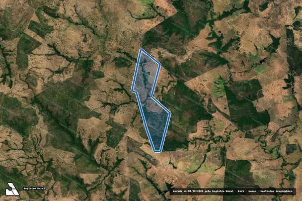 Imagem de satélite de FAZENDA GROTÃO - 001 em Guaraí - TO
