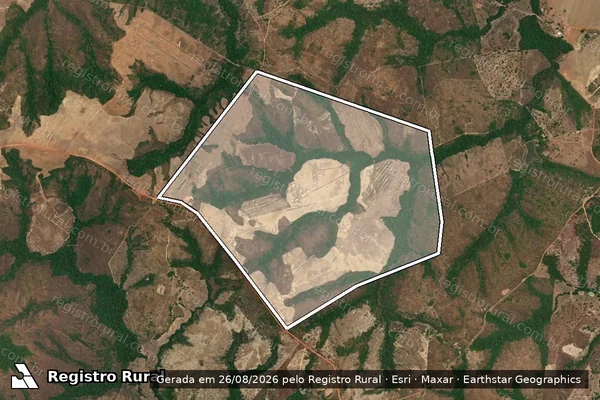 Imagem de satélite de FAZENDA RENASCER - 001 em Abreulândia - TO