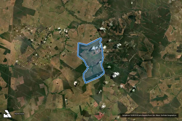 Imagem de satélite de Fazenda Cabeceira Alta em Água Clara - MS
