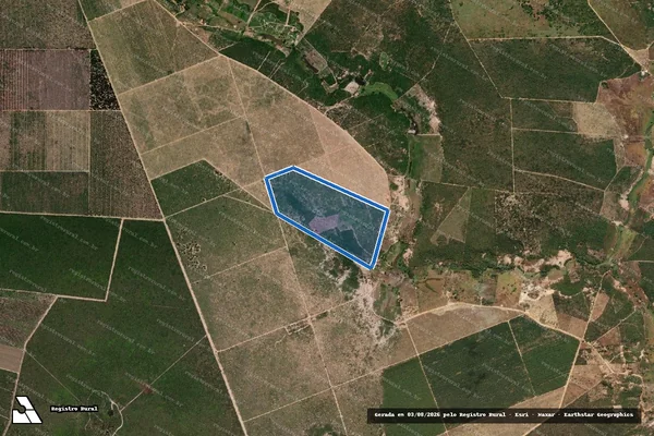 Imagem de satélite de Fazenda Caldeirão - Gleba 3 em São João do Paraíso - MG