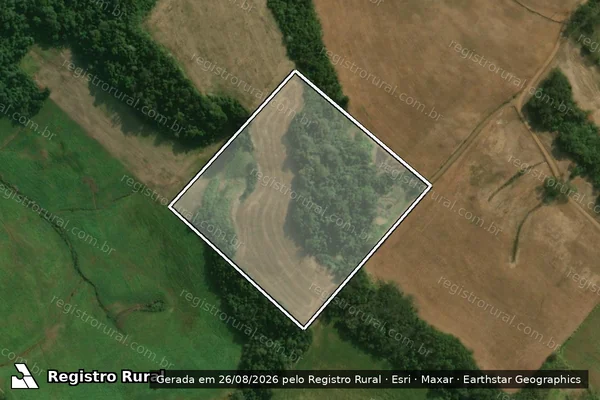 Imagem de satélite de PARTE DO LOTE RURAL Nº 30-A - Parcela 1 em Guaraciaba - SC