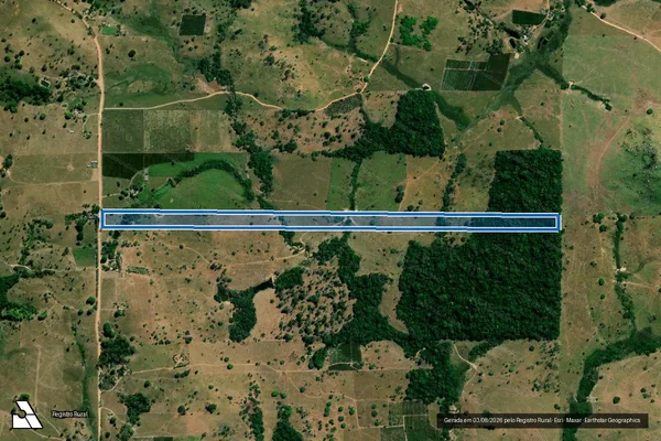 Imagem de satélite de LOTE 46 - LT 46A, GL 02, ST GY-PARANÁ, PIC GY-PARANÁ em Ministro Andreazza - RO