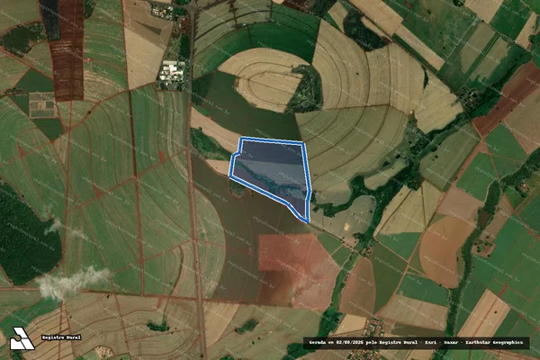 Imagem de satélite de Sítio Santa Filomena - Parcela 1 em Ipuã - SP