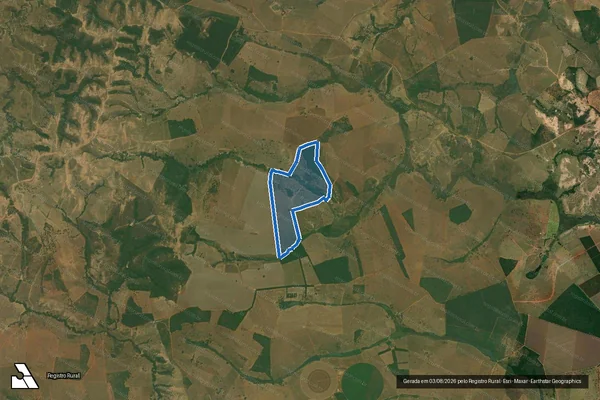 Imagem de satélite de FAZENDA CANOAS - Parcela 1 em Quartel Geral - MG