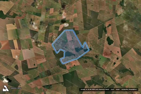 Imagem de satélite de Fazenda Cinco Irmãos em Cassilândia - MS