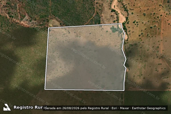 Imagem de satélite de Fazenda Rancharia (denominada Salitre / Curral novo). - Fazenda Rancharia em Brasília de Minas - MG