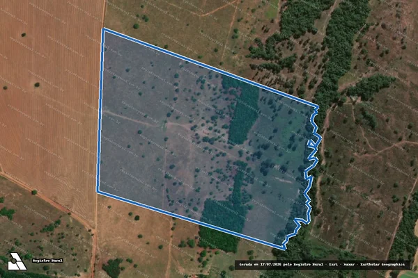 Imagem de satélite de FAZ.FÉ AGROPECUÁRIA/LOT.CANA BRAVA STº ANTÔNIO  - Parte 1 em Porangatu - GO