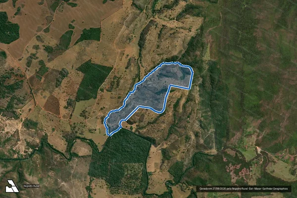 Imagem de satélite de Parte da Fazenda Saco - Folha B - 001 em Água Fria de Goiás - GO