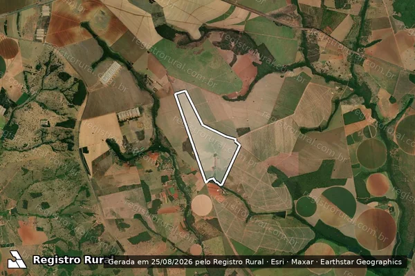 Imagem de satélite de FAZENDA TRÊS BARRAS E VINAGRE - Gleba -01 em Morrinhos - GO