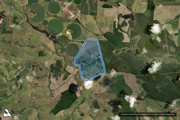 Imagem de satélite de Fazenda Horizonte Azul - Gleba A em Mucurici - ES