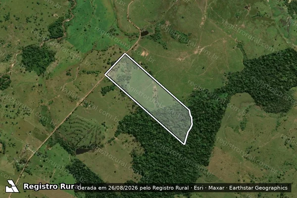 Imagem de satélite de LOTE 199, SECÇÃO B, LOTEAMENTO RURAL GLEBA PYRINEOS - FAZENDA RJS I em Ji-Paraná - RO