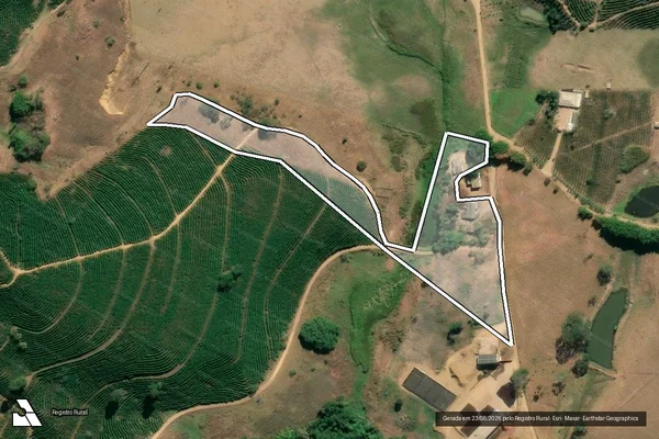 Imagem de satélite de Fazenda dos Bruns - PARCELA 02 em Divino - MG