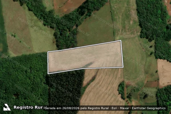 Imagem de satélite de Parte do Lote Colonial Rural n° 173 - Parcela 1 em Novo Horizonte - SC
