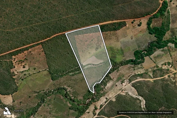 Imagem de satélite de FAZENDA BAMBURRAL - Parte 1 em Rio Pardo de Minas - MG