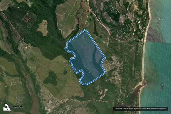 Imagem de satélite de FAZENDA CARAÍVA - 001 em Porto Seguro - BA