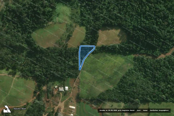 Imagem de satélite de Parte do Lote Rural N°15 - Parte 1 em São Miguel do Oeste - SC